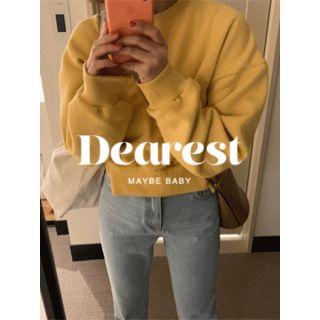 Letter Print Cropped Pullover One Size