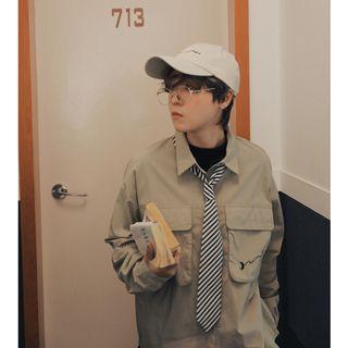 Embroidered Cargo Shirt