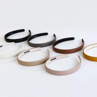 Faux Leather Plain Hair Band