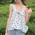 Bow Accent Floral Camisole Top