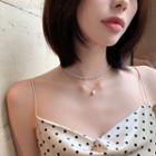 Faux Pearl Pendant Layered Choker As Shown In Figure - One Size