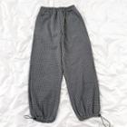 Plaid Jogger Sweatpants Black - One Size