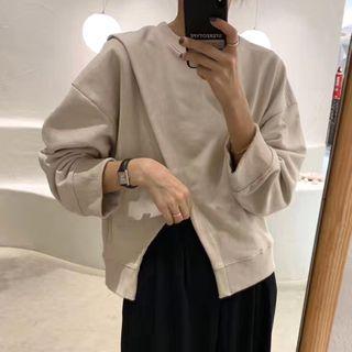 Plain Slit Pullover