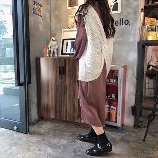 Twisted Back Vest / Plain Long Shirt