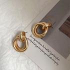 Hoop Drop Earring 1 Pair - Matte Gold - One Size