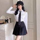 Shirt / Pleated Skirt / Tie / Set