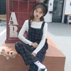 Plaid Jumper Pants / Ripped Harem Jeans