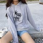 Print Hooded Sweatshirt