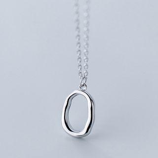 Oval 925 Sterling Silver Necklace S925 Silver - Silver - One Size