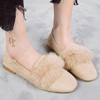 Furry Accent Flats