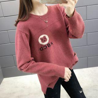 Bear Print Knit Top