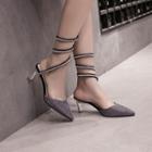 High-heel Rhinestone Strappy Sandals