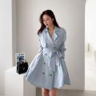 A-line Trench Coatdress With Sash