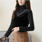 Long-sleeve Mock-neck Long-sleeve Top