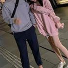 Couple Matching Letter Embroidered Pullover / Rabbit Crossbody Bag