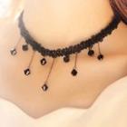 Jeweled Necklace Black - One Size