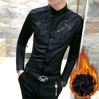 Embroidery Slim-fit Shirt