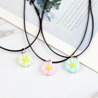Resin Flower Pendant Necklace