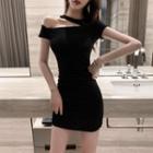 Halter Neck Cut-out Mini Sheath Dress (various Designs)