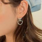 Rhinestone Heart Patterned Earrings