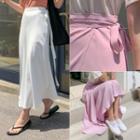 Tie-waist Chiffon Wrap Skirt