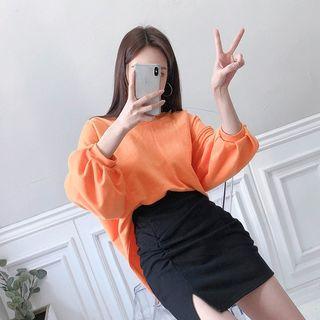 Tie-back Cropped Pullover