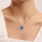 Heart Acrylic Pendant Alloy Necklace