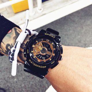 Set: Rubber Strap Watch + Bracelet