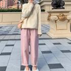 Cable Knit Turtleneck Sweater / Harem Pants