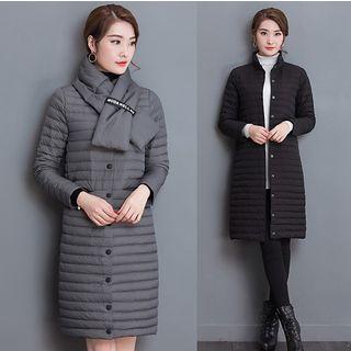 Padded Coat With Scarf