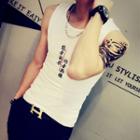 Chinese Character Print Tank Top