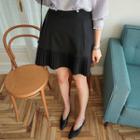 Accordion-pleat Hem A-line Miniskirt