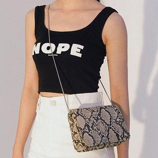 Chain Strap Crossbody Bag Almond - One Size