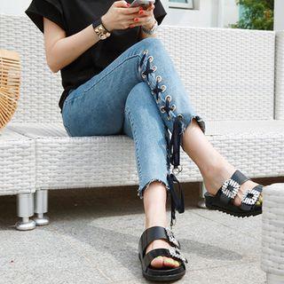 Lace-up Skinny Jeans