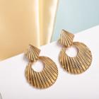 Hoop Drop Earring 1 Pair - E475 - Gold - One Size