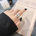Alloy Lettering Open Ring J132 - Silver - One Size