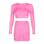 Se: Cropped Sweater + Mini Knit Skirt