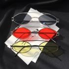 Slim Oval Double-bridge Sunglasses