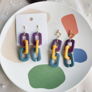 Chain Resin Dangle Earring