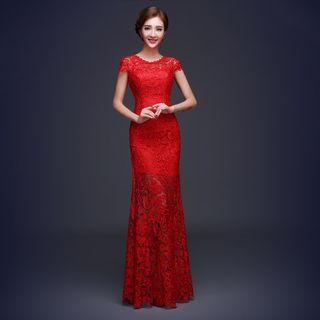 Sheath Lace Cocktail Dress / Evening Gown