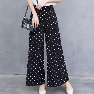 Dotted Wide-leg Pants