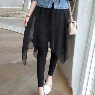Inset Legging Chiffon Skirt