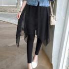 Inset Legging Chiffon Skirt
