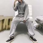 Half-zip Hooded Long-sleeve Jumpsuit