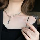 Alloy Layered Necklace Rhinestone Chain Necklace - One Size
