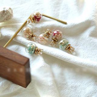 Glass Ball Ear Stud