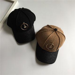Hoop-accent Straw Baseball Hat