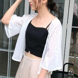 Chiffon Elbow Sleeve Light Jacket