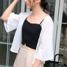 Chiffon Elbow Sleeve Light Jacket