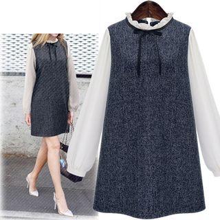 Chiffon Panel Shift Dress